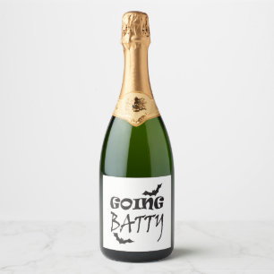 Étiquettes Pour Bouteilles De Vin Mousseux Bat d'Halloween