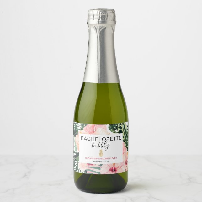 Étiquettes Pour Bouteilles De Vin Mousseux Beach Bachelorette (Devant)