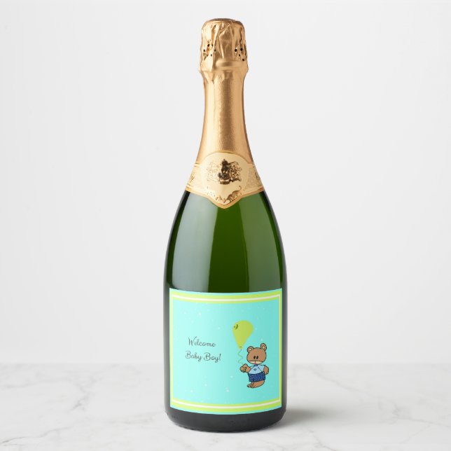 Étiquettes Pour Bouteilles De Vin Mousseux Bébé (Devant)