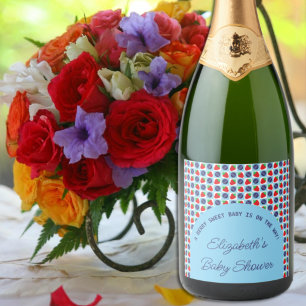 Étiquettes Pour Bouteilles De Vin Mousseux Berry Sweet Baby shower