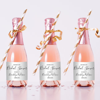 Étiquettes Pour Bouteilles De Vin Mousseux Bienvenue à la Fête des mariées