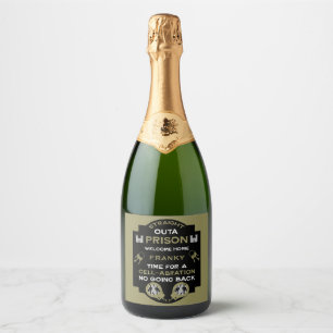 Étiquettes Pour Bouteilles De Vin Mousseux Bienvenue À La Maison De La Prison