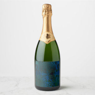 Étiquettes Pour Bouteilles De Vin Mousseux bleu