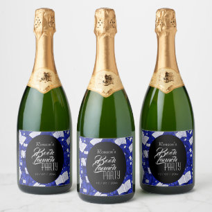 Étiquettes Pour Bouteilles De Vin Mousseux Blue Book Launch Party
