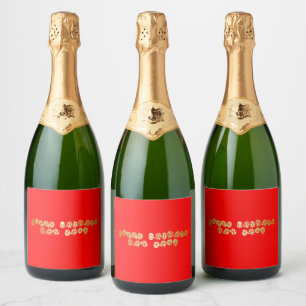 Étiquettes Pour Bouteilles De Vin Mousseux Bonne année chinoise