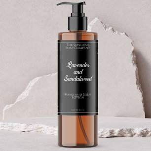 Étiquettes Pour Bouteilles De Vin Mousseux Bouteille de cosmétique noir et blanc imperméable