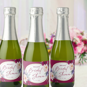 Étiquettes Pour Bouteilles De Vin Mousseux Brousse Bourgogne & Fête des mariées Bleue Bleue M