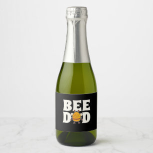 Étiquettes Pour Bouteilles De Vin Mousseux Cadeau d'apiculteur   Fier papa abeille