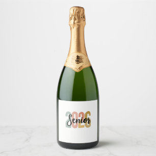 Étiquettes Pour Bouteilles De Vin Mousseux Cadeau de fin d'études 2026 Diplômé senior 2026