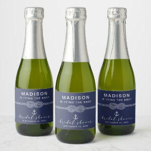 Étiquettes Pour Bouteilles De Vin Mousseux Cadeau de mariage nautique pour la fête de fiançai