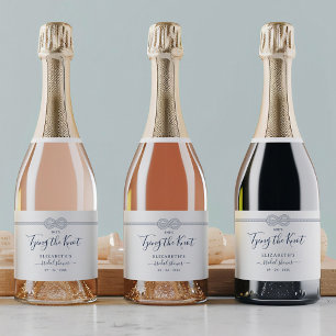 Étiquettes Pour Bouteilles De Vin Mousseux Cadeau de mariage nautique Tying the Knot