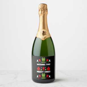 Étiquettes Pour Bouteilles De Vin Mousseux Cadeaux de Noël des RH d'entreprise