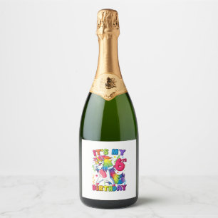 Étiquettes Pour Bouteilles De Vin Mousseux C'est mon 6ème anniversaire fête 6 ans mignonne Da