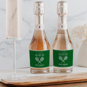 Étiquettes Pour Bouteilles De Vin Mousseux C'est une parfaite Match Tennis Bachelorette