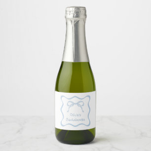 Étiquettes Pour Bouteilles De Vin Mousseux Champagne de fête de Bachelorette avec un nœud que