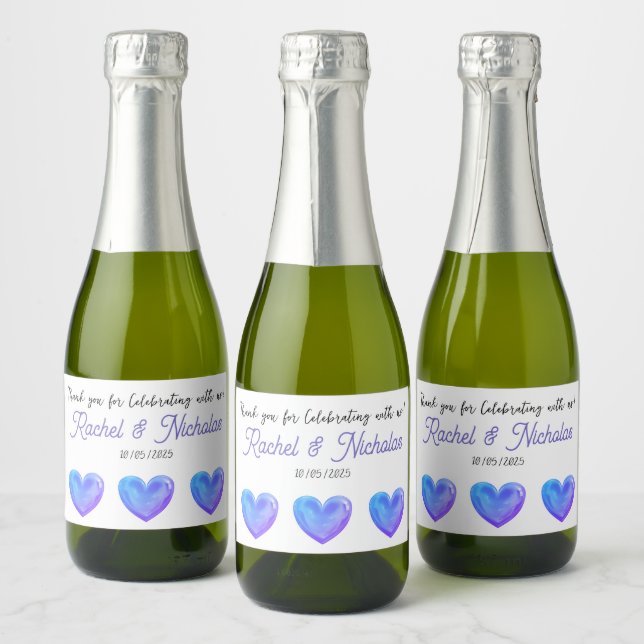 Étiquettes Pour Bouteilles De Vin Mousseux Champagne mini bottles favors personalized (Bouteilles)
