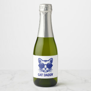 Étiquettes Pour Bouteilles De Vin Mousseux Chat Art Chat Daddy