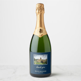 Étiquettes Pour Bouteilles De Vin Mousseux Château mariage Howard York Angleterre Aquarelle