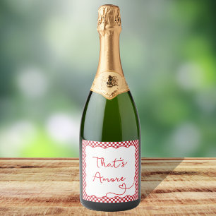 Étiquettes Pour Bouteilles De Vin Mousseux Chic 'That's Amore' Italien-Theme Personnalisable