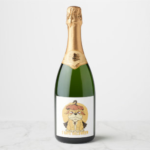 Étiquettes Pour Bouteilles De Vin Mousseux chien d'halloween
