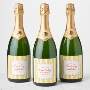 Étiquettes Pour Bouteilles De Vin Mousseux Ciao Baby Médicament de Baby Shower sur le thème i