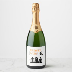 Étiquettes Pour Bouteilles De Vin Mousseux Citation d'anniversaire d'Halloween Citation de so