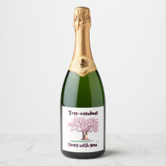 ÉTIQUETTES POUR BOUTEILLES DE VIN MOUSSEUX CITE DU MENDUS D'ARBRE