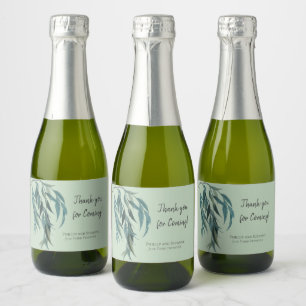 Étiquettes Pour Bouteilles De Vin Mousseux Classy Sage Vert Vintage Botanique Mariage thème