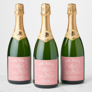 Étiquettes Pour Bouteilles De Vin Mousseux Club Social de Martini Blanc et Pêche pour Enterre
