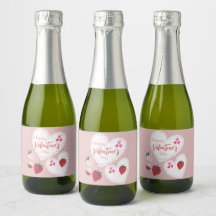 Coeurs et fraises Joyeuse Saint Valentin