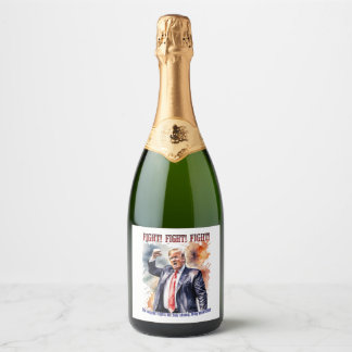 Étiquettes Pour Bouteilles De Vin Mousseux Combattez ! Combattez ! Combattez ! Légende de Tru