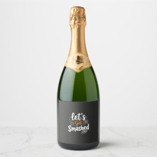 Étiquettes Pour Bouteilles De Vin Mousseux Conception de fête Halloween dévastée