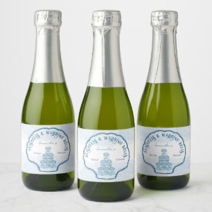 Étiquettes Pour Bouteilles De Vin Mousseux Coquillages et Cloches de Mariage Enterrement de V