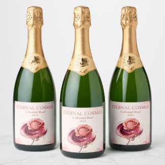 Étiquettes Pour Bouteilles De Vin Mousseux Cosmos Éternel