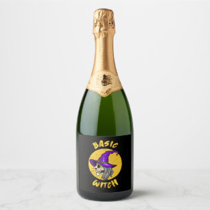 Étiquettes Pour Bouteilles De Vin Mousseux Costume de sorcière d'Halloween de base Fête d'Hal
