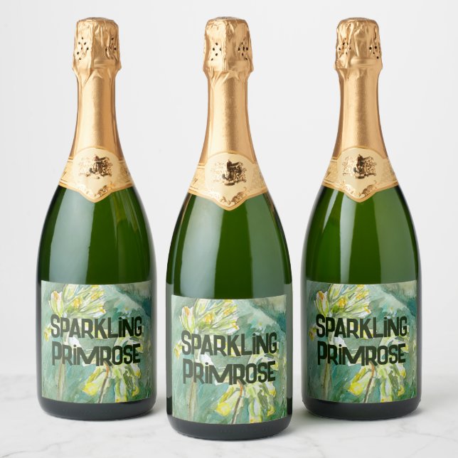 Étiquettes Pour Bouteilles De Vin Mousseux Cowslips Primula veris Sparkling Wine (Bouteilles)