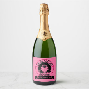 Étiquettes Pour Bouteilles De Vin Mousseux Croisière lune de miel