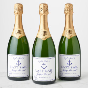 Étiquettes Pour Bouteilles De Vin Mousseux Dernière Croisière Avant le Voile Week-end Enterre