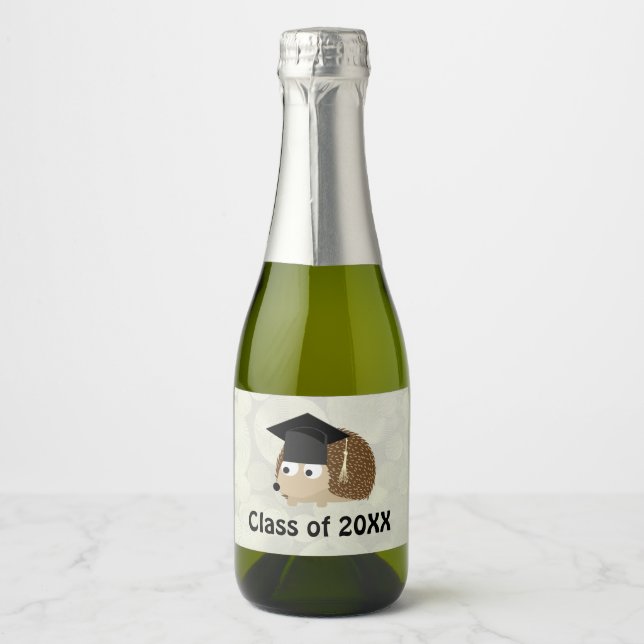 Étiquettes Pour Bouteilles De Vin Mousseux Diplôme de hérisson (Devant)