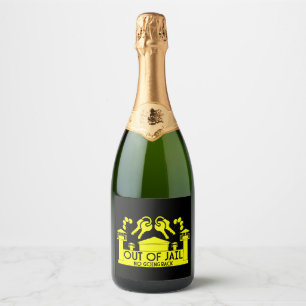 Étiquettes Pour Bouteilles De Vin Mousseux Don De Libération De La Prison Hors Prison