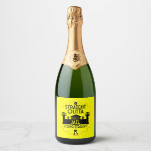 Étiquettes Pour Bouteilles De Vin Mousseux Don De Libération De La Prison Hors Prison