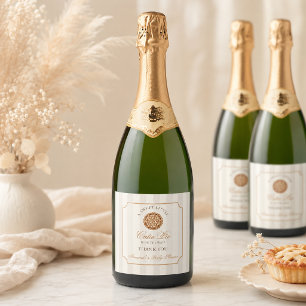 Étiquettes Pour Bouteilles De Vin Mousseux Douce petite tarte à la crème Fête de bébé automna