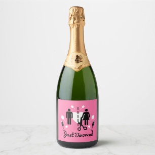 Étiquettes Pour Bouteilles De Vin Mousseux Drôle Divorce Invitations
