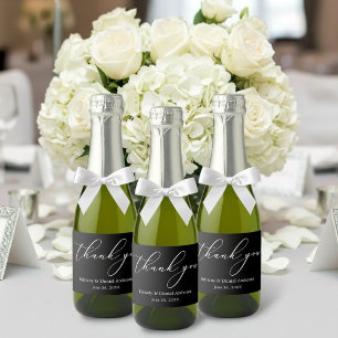 Étiquettes Pour Bouteilles De Vin Mousseux Élégance minimaliste calligraphie choix couleur mi