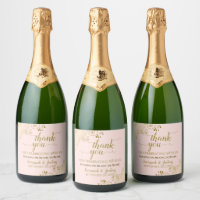 Elégant Gold Frills Blush Mariage rose