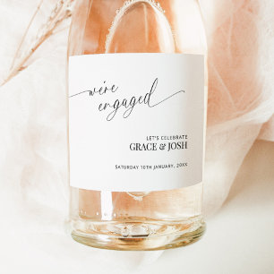 Étiquettes Pour Bouteilles De Vin Mousseux Élégant minimal Nous sommes engagés dans la partie