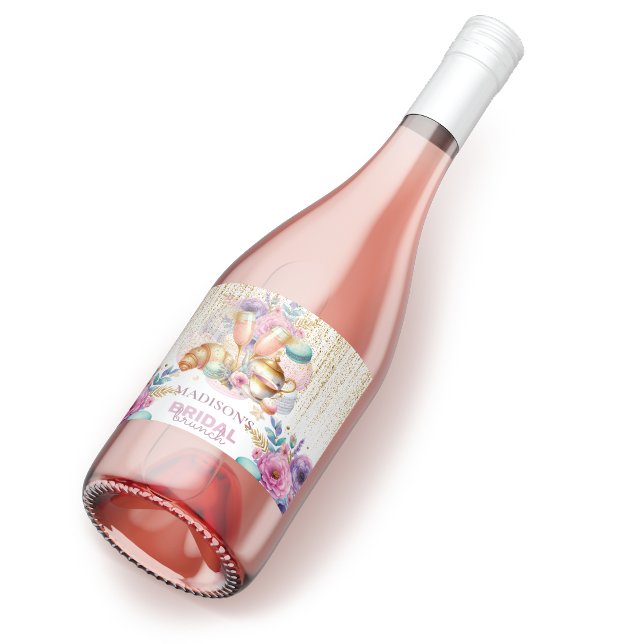 Étiquettes Pour Bouteilles De Vin Mousseux Élégante parties scintillant de mariage personnali (Créateur téléchargé)