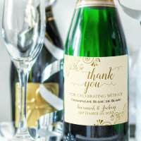 Elégantes frites or sur Merci Mariage crème