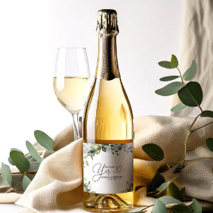 Étiquettes Pour Bouteilles De Vin Mousseux Elle a dit oui Fête de fiançailles adorable