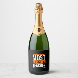 Étiquettes Pour Bouteilles De Vin Mousseux Enseignant L'art le plus aimé Enseignant